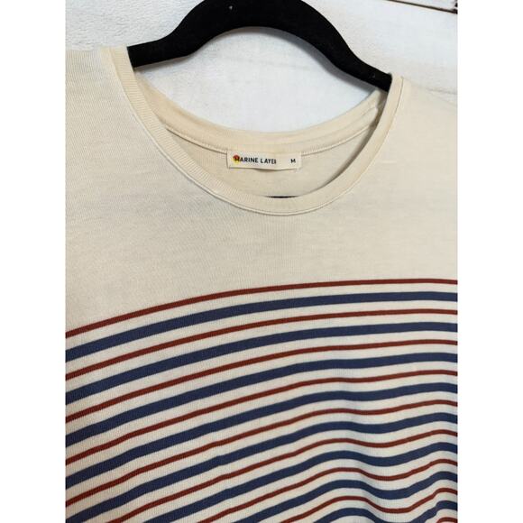 Marine Layer April Tunic Dress Nautical Striped 3/4 Sleeve Size Medium - Picture 5 of 6